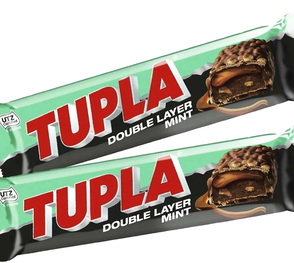 

Батончики шоколадные Tupla Double Layer Mint с мятой 48 г 2 шт., Tupla