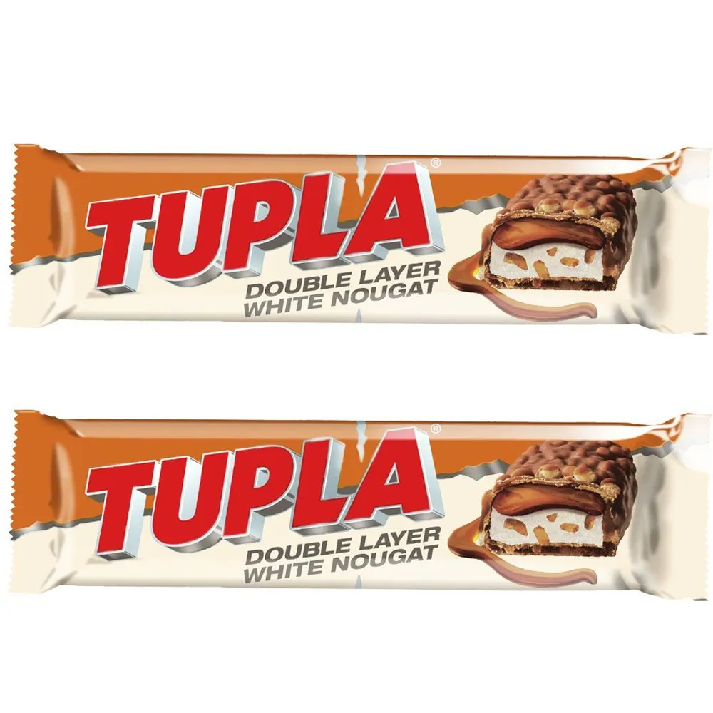 

Батончики шоколадные Tupla Double Layer White Nougat с белой нугой 48 г 2 шт., Tupla