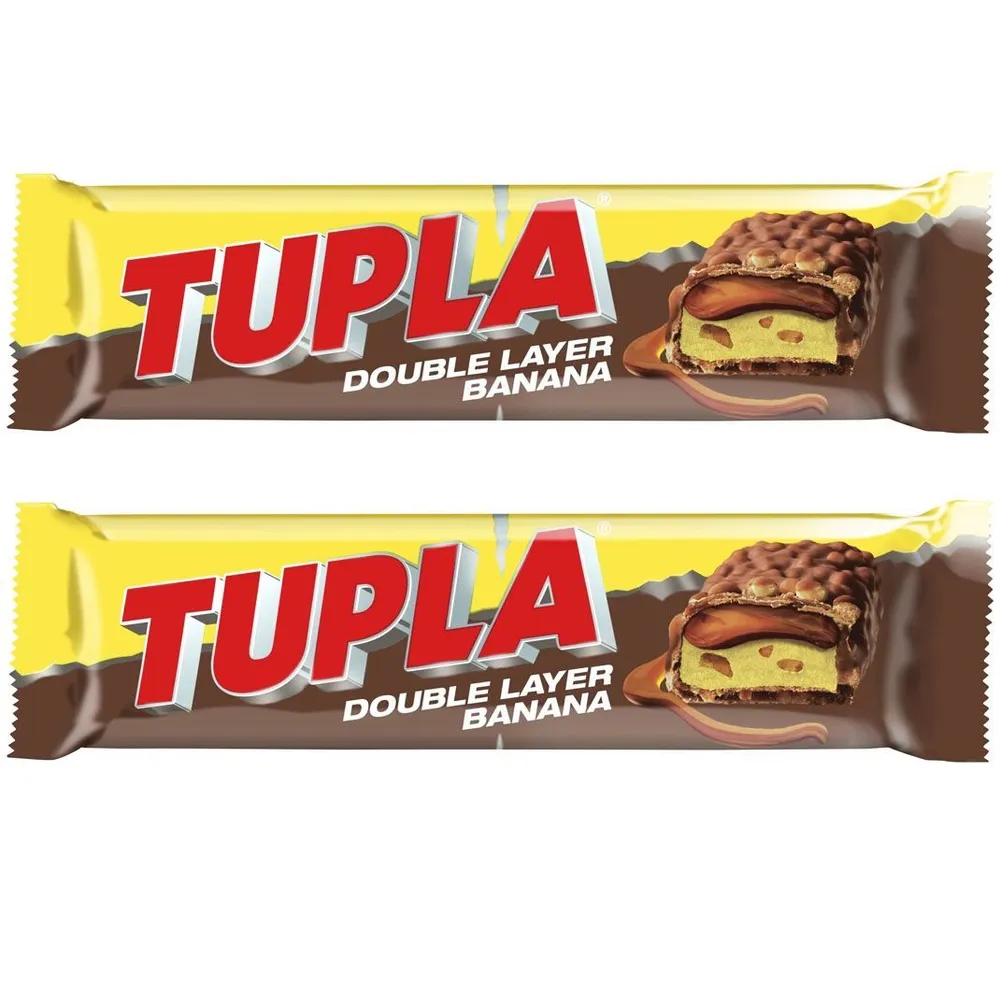 

Батончики шоколадные Tupla Double Layer Banana с банановой нугой 48 г 2 шт., Tupla