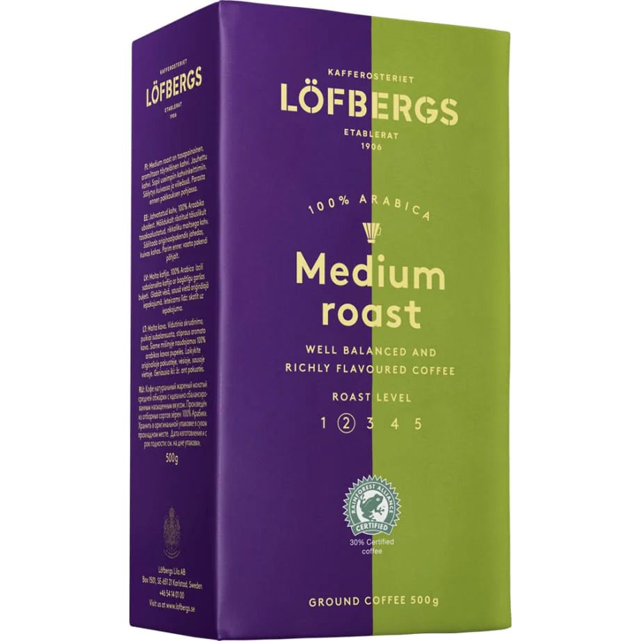 Кофе молотый Lofbergs Medium Roast 0,5 кг