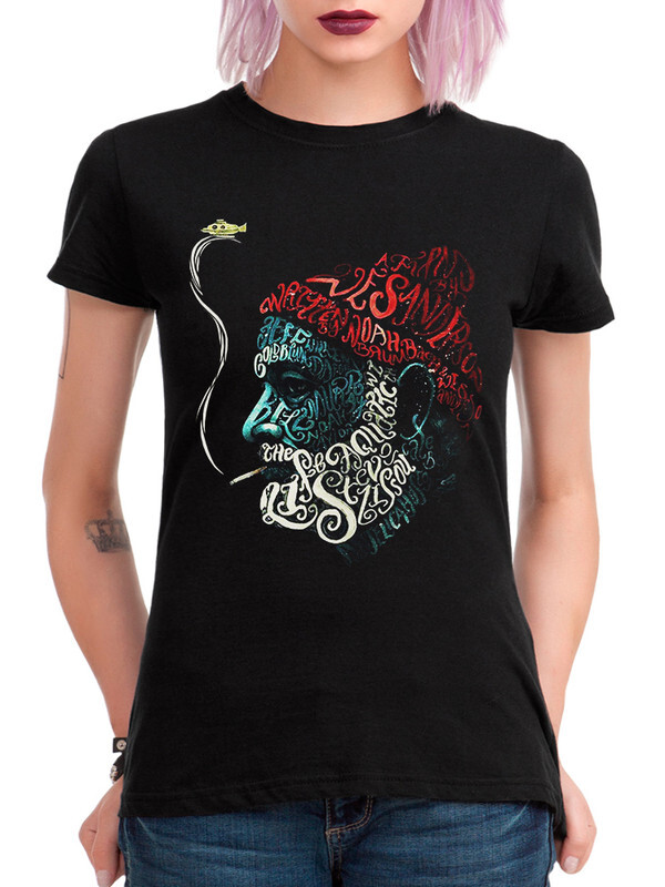 

Футболка женская Dream Shirts Водная Жизнь Стива Зюссу черная L, Черный, Водная Жизнь Стива Зюссу