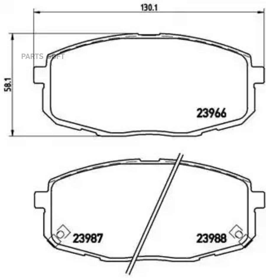 

Тормозные колодки brembo P30034