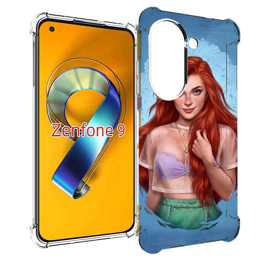 Чехол MyPads девушка-в-голубом-фоне женский для Asus Zenfone 9 (AI2202)