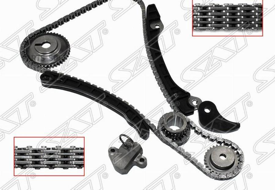 

SAT Комплект цепи ГРМ NISSAN HR15/16/20DE NOTE/QASHQAI/TIIDA 04-
