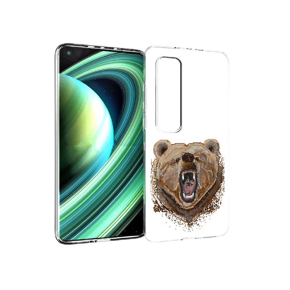 

Чехол MyPads Tocco для Xiaomi Mi 10 Ultra пиксельный медведь (PT156404.264.539), Прозрачный, Tocco