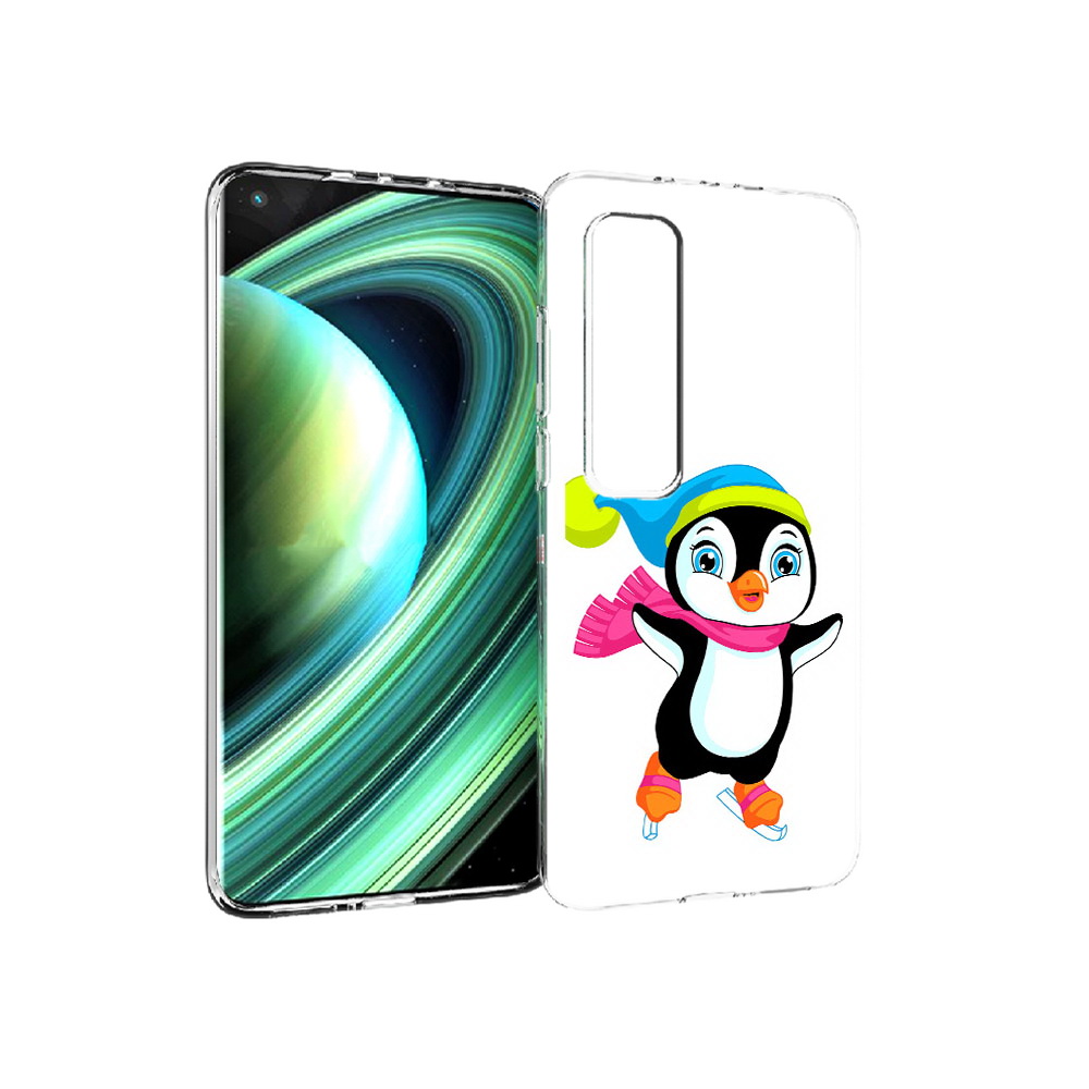 

Чехол MyPads Tocco для Xiaomi Mi 10 Ultra пингвин на коньках (PT156404.264.540), Прозрачный, Tocco