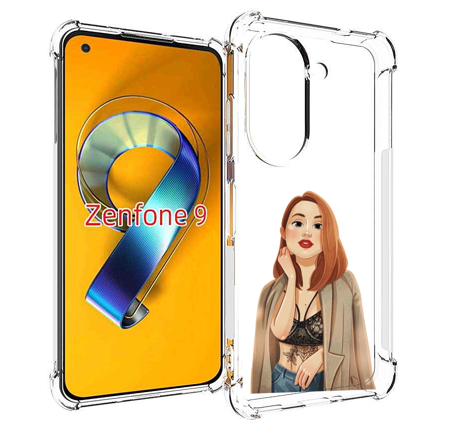 Чехол MyPads девушка-в-кружевном-2 для Asus Zenfone 9 (AI2202)