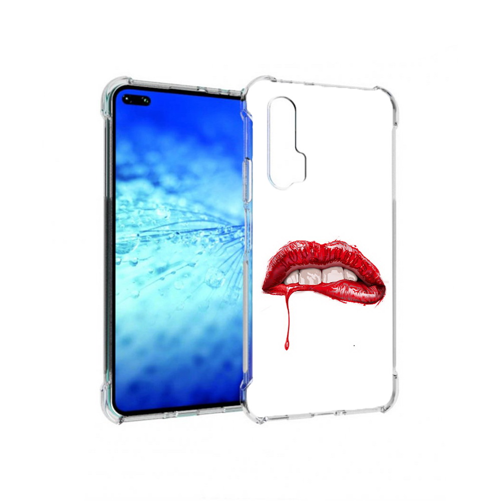 фото Чехол mypads яркие красные губы для huawei honor v30 pro/view 30 pro/v30/nova 6/nova 6 5g