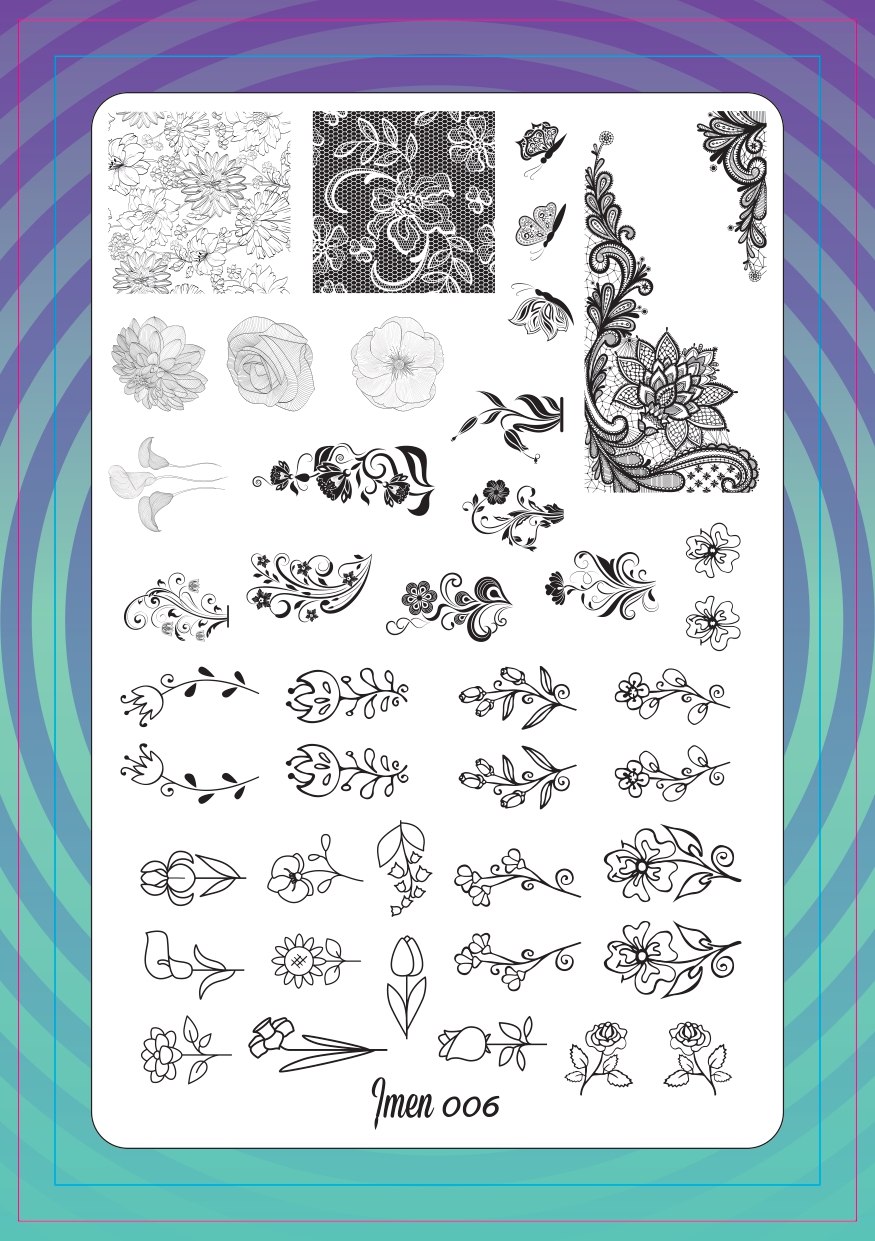 Пластина для стемпинга Imen 006