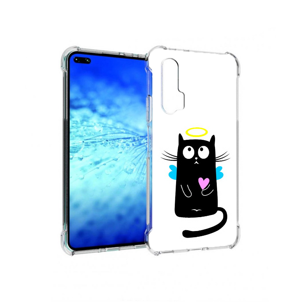 

Чехол MyPads Кот ангелок для Huawei Honor V30 Pro/View 30 Pro, Прозрачный, Tocco