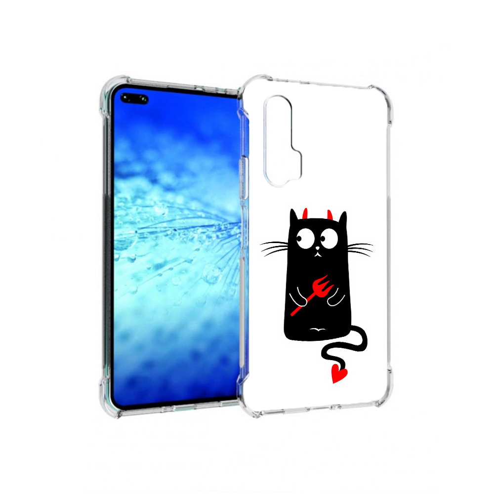 

Чехол MyPads Кот демон для Huawei Honor V30 Pro, Прозрачный, Tocco