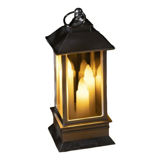 фото Фигурка новогодняя luazon lighting фонарь серебристый с 3 свечами 13 х 5,5 х 5,5 см