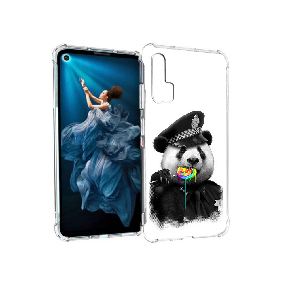 

Чехол MyPads Tocco для Honor 20 Pro Панда полиция (PT129185.18.130), Прозрачный, Tocco