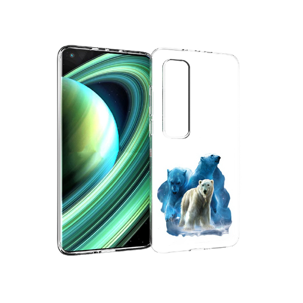 

Чехол MyPads Tocco для Xiaomi Mi 10 Ultra полярный медведь (PT156404.264.549), Прозрачный, Tocco