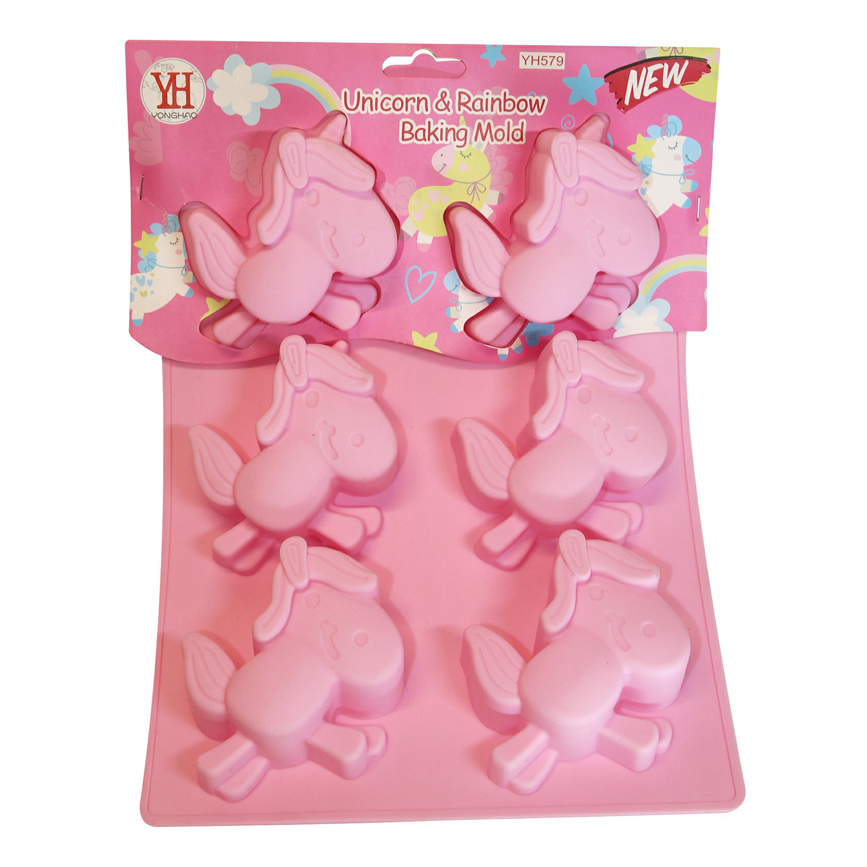 

Форма для выпечки Rainbow Baking Mold силиконовая 20 х 27 см, Розовый