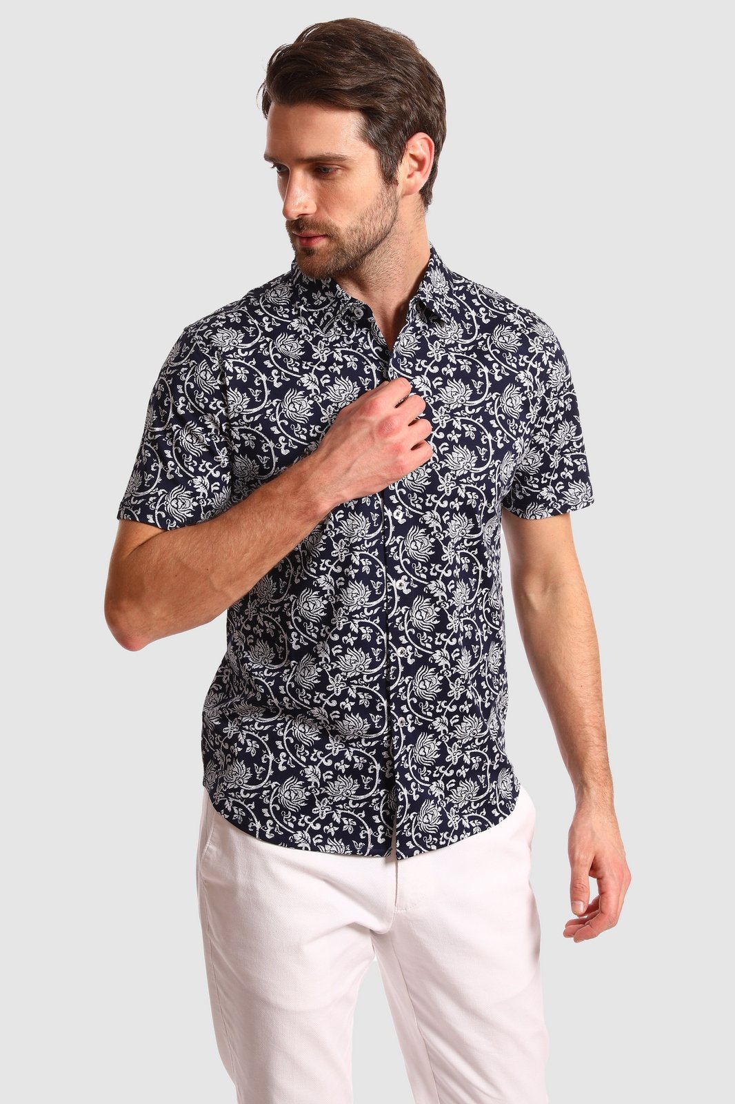 

Рубашка мужская Kanzler 20S-BDW13SS-CT/90 синяя S, Синий, 20S-BDW13SS-CT/90
