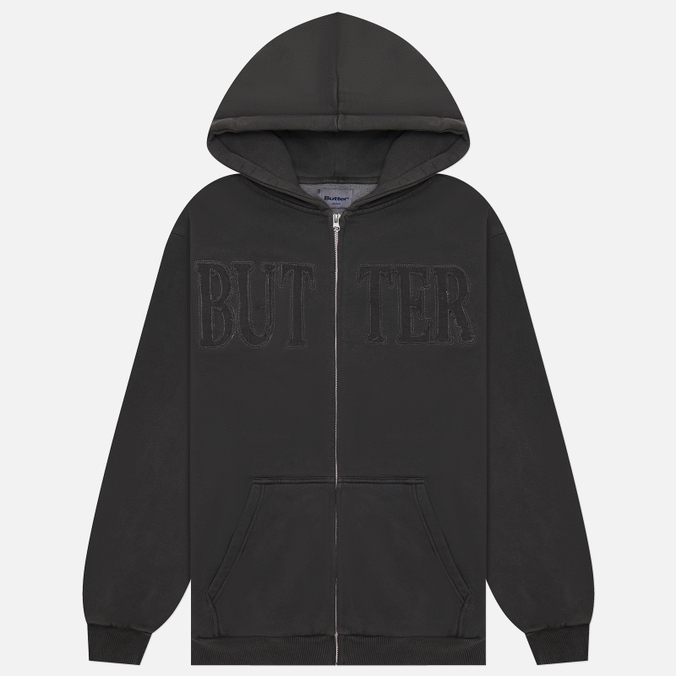 

Мужская толстовка Butter Goods Fabric Applique Zip Hoodie чёрный, Размер L, Fabric Applique Zip Hoodie