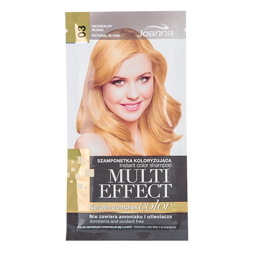 Купить Оттеночный шампунь для волос JOANNA MULTI EFFECT COLOR тон 03 Натуральный блонд 35 г