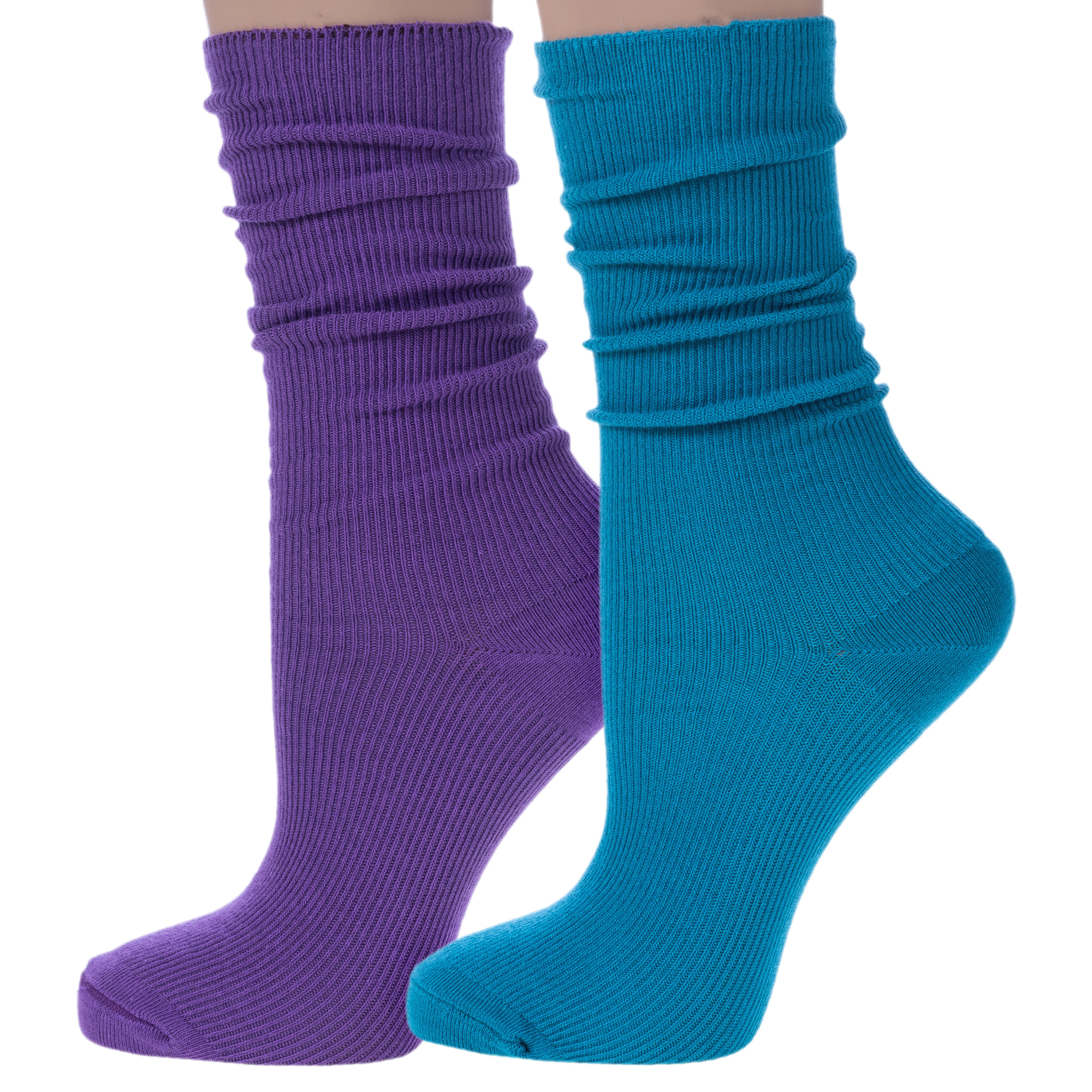 Комплект носков женских Брестский чулочный комбинат 2-19С1109 фиолетовых; бирюзовых 23