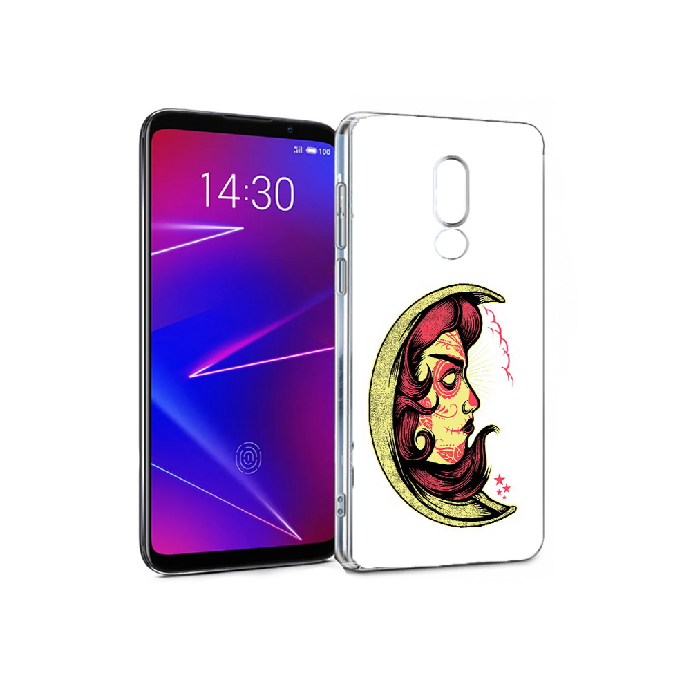 

Чехол MyPads Tocco для Meizu 16 желтый полумесяц с лицом девушки (PT121074.83.346), Прозрачный, Tocco