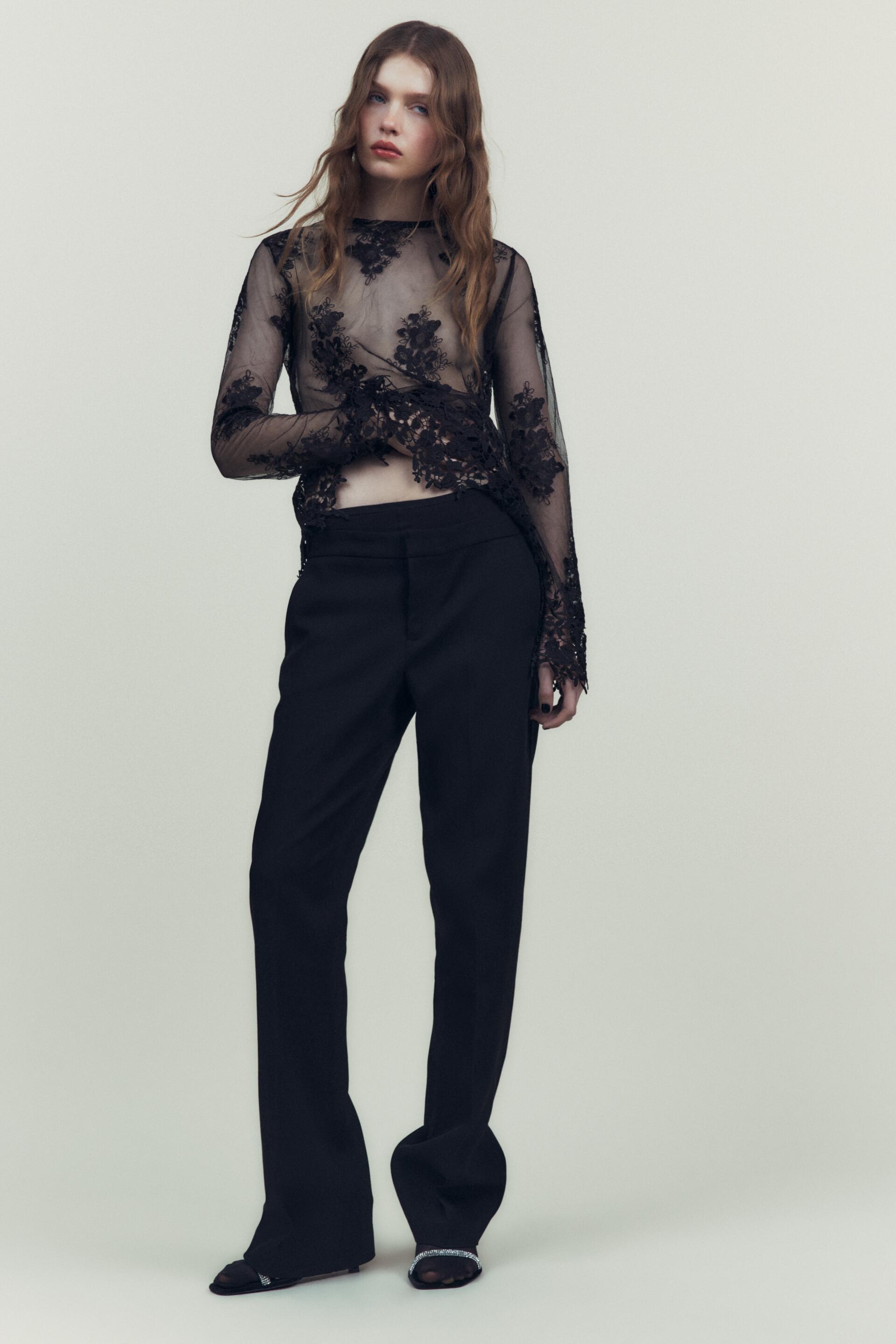 

Топ женский ZARA 01067772 черный XL (доставка из-за рубежа), 01067772