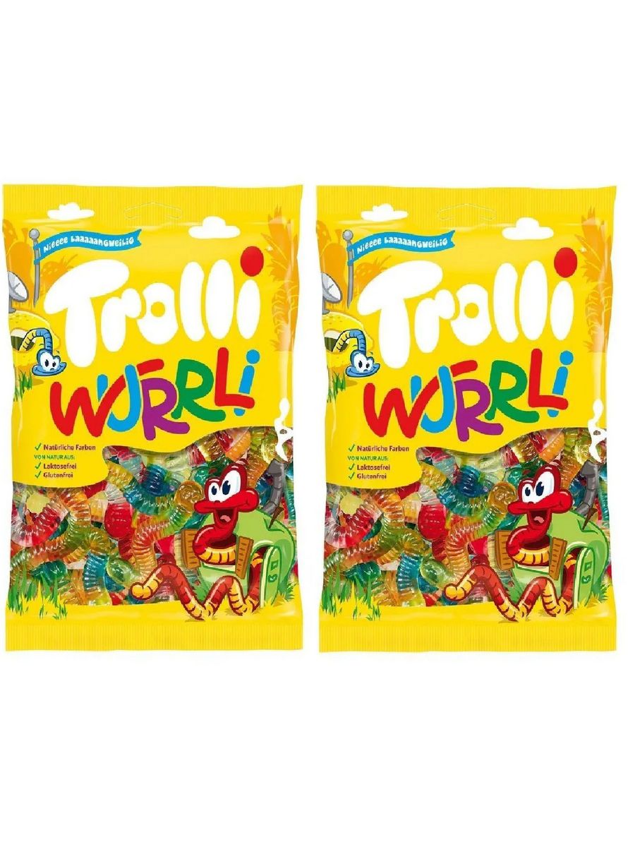 

Мармелад жевательный Trolli Wurrli 100 г 2 шт., trolli.de