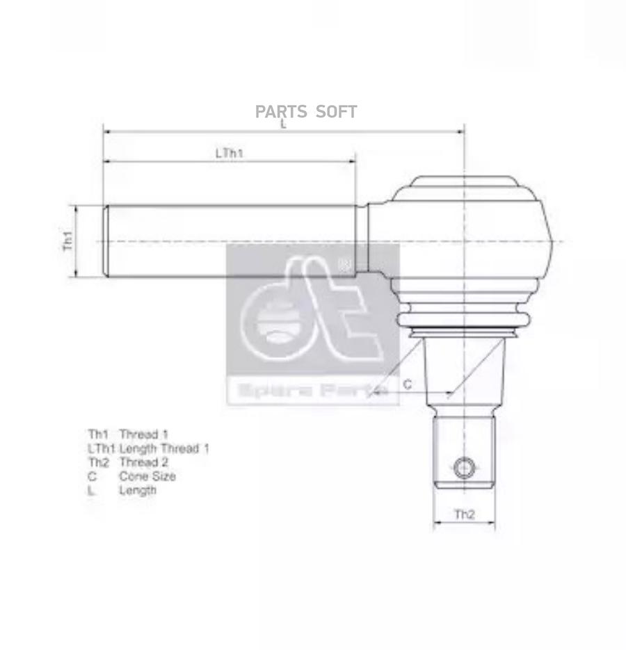 DT SPARE PARTS Наконечник рулевой тяги