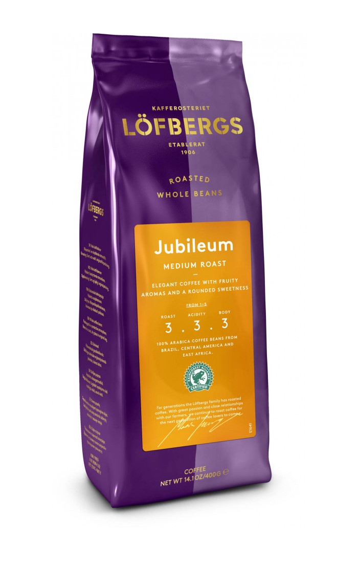 

Кофе в зёрнах Lofbergs Jubileom Medium roast 0,4 кг, Lofbergs100