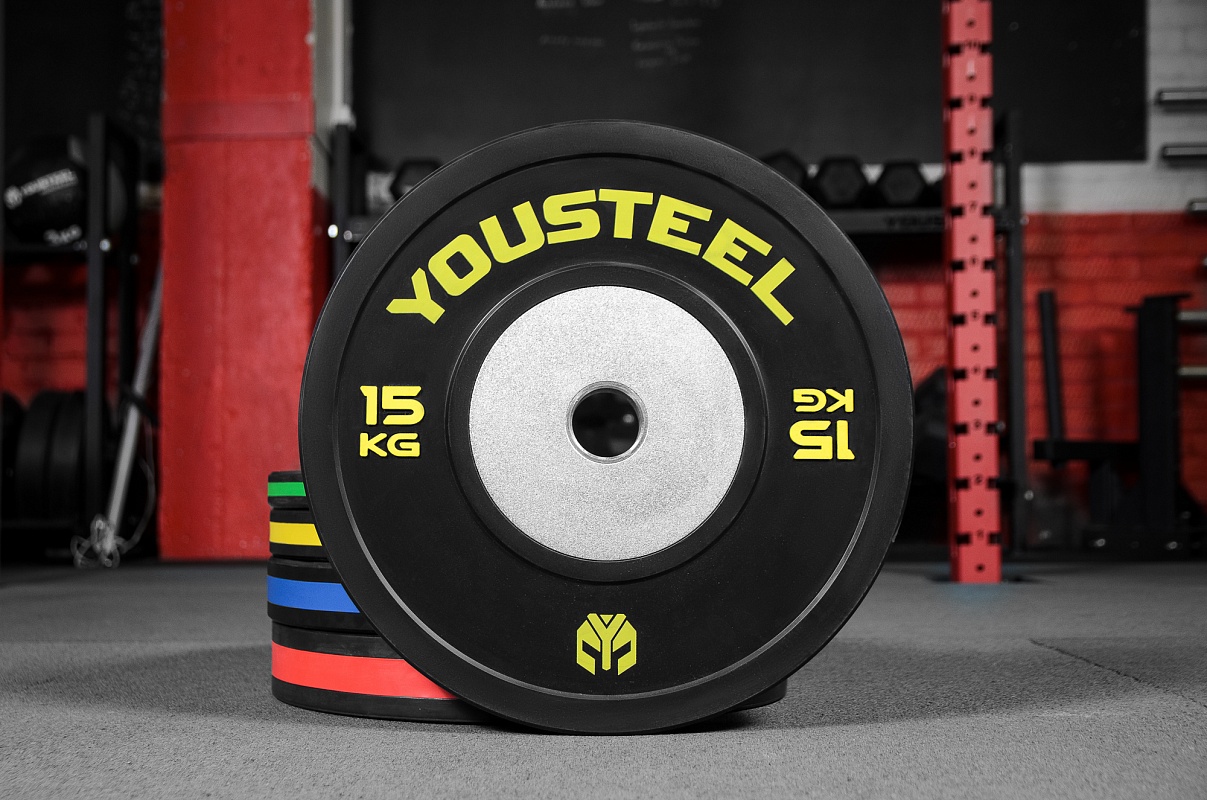 

Диски Yousteel чёрный/желтый 15 кг