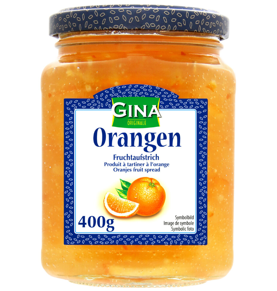 

Джем Gina Orangen Fruchtaufstrich апельсиновый 400 г, ВареньеGina