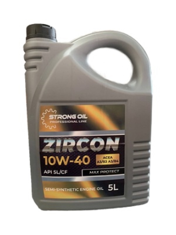 Масло моторное STRONG OIL ZIRCON ENGINE 10W-40 API SL/CF A3/B3 A3/B5 полусинтетическое