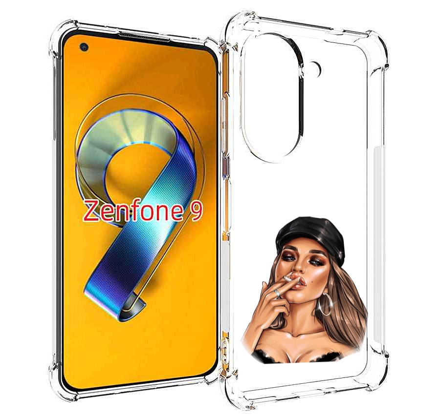 

Чехол MyPads девушка-в-шапке-с-сигаретой для Asus Zenfone 9 (AI2202), Прозрачный, Tocco