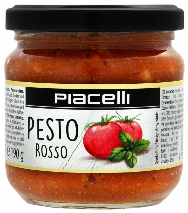 Соус Piacelli Pesto Rosso песто с помидорами 190 г