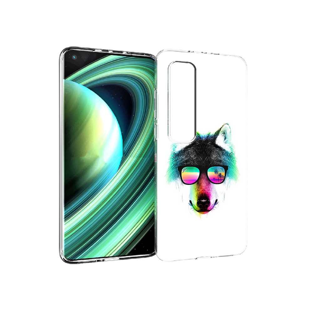 

Чехол MyPads Tocco для Xiaomi Mi 10 Ultra радужный волк (PT156404.264.567), Прозрачный, Tocco