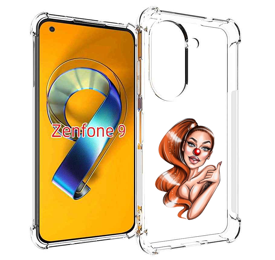 

Чехол MyPads девушка-клоун для Asus Zenfone 9 (AI2202), Прозрачный, Tocco