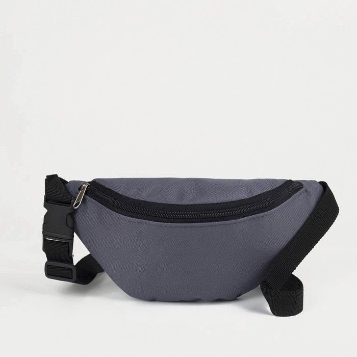 Сумка поясная, отдел на молнии, регулируемый ремень, цвет серый поясная сумка рюкзак tatonka hip sling pack серый