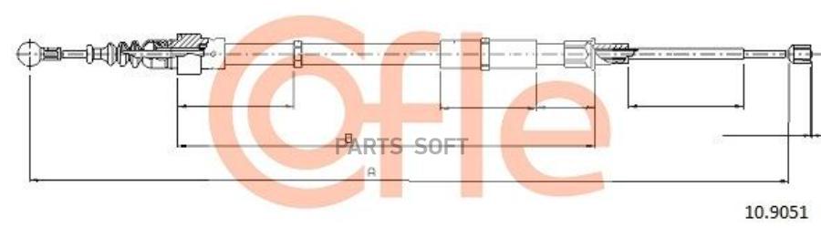 Трос стояночного тормоза COFLE 92109051