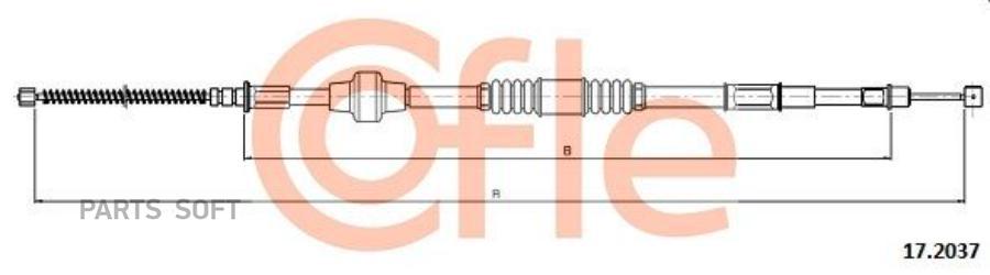 Трос стояночного тормоза COFLE 92172037