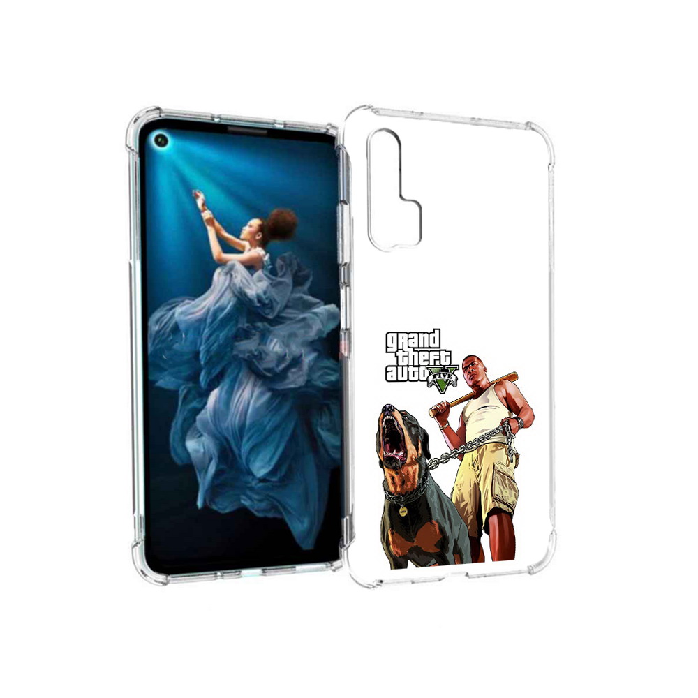 

Чехол MyPads Tocco для Honor 20 Pro GTA грозная собака (PT129185.18.18), Прозрачный, Tocco