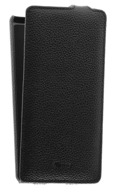 фото Кожаный чехол для sony xperia c5 ultra sipo premium leather case - v-series (черный)
