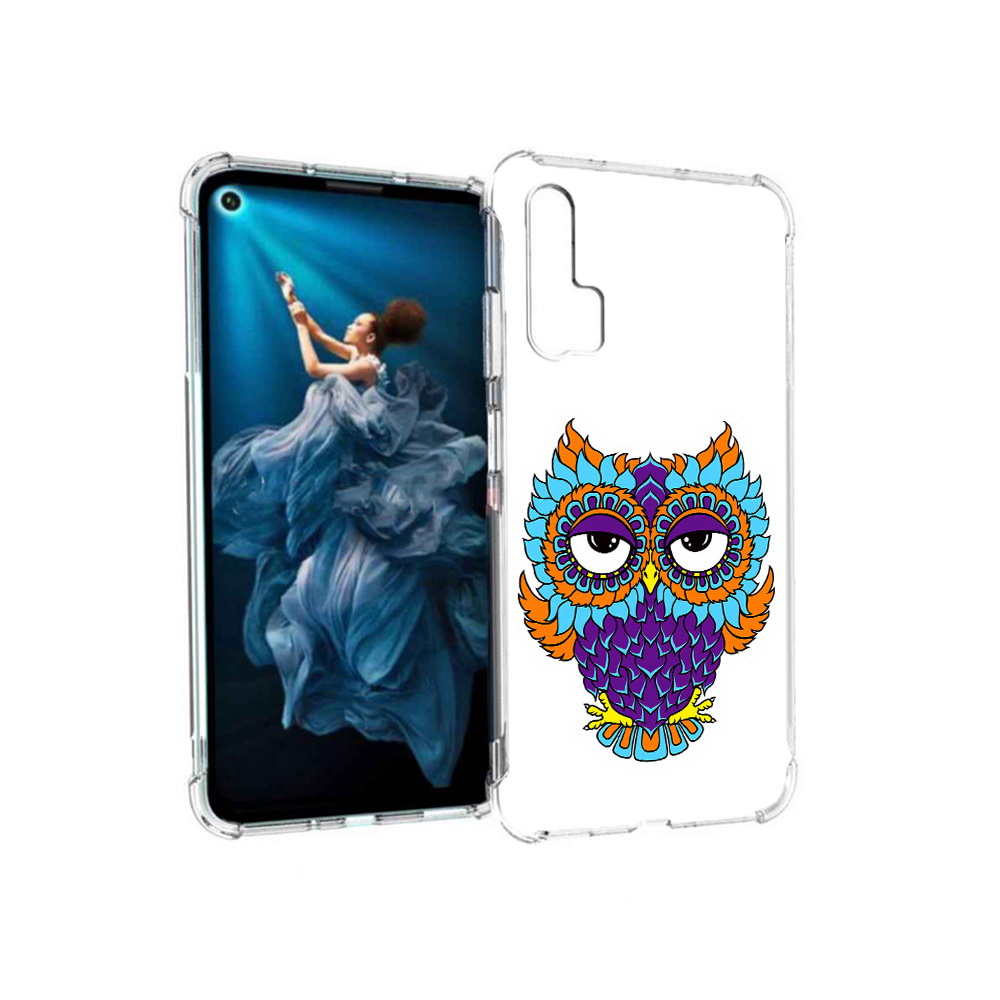 

Чехол MyPads Tocco для Honor 20 Pro Цветная сова (PT129185.18.198), Прозрачный, Tocco