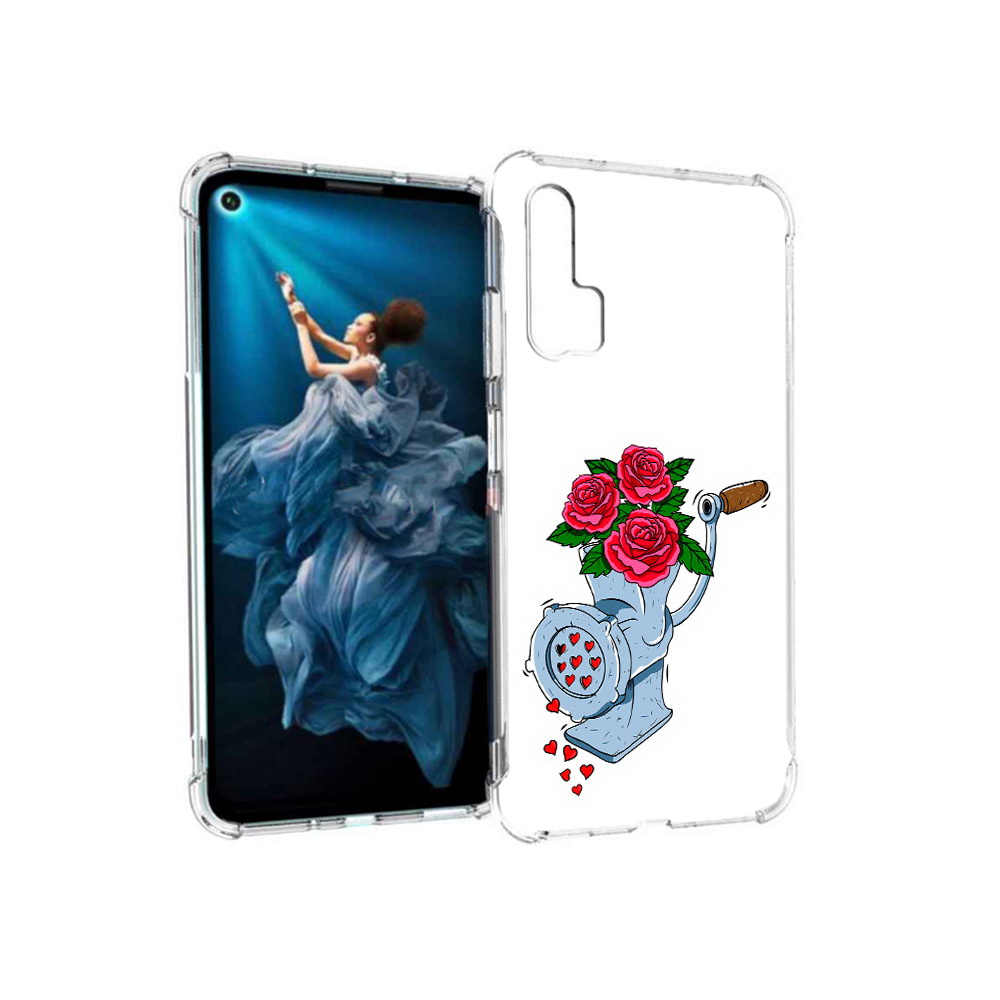 

Чехол MyPads Tocco для Honor 20 Pro Цветочные сердца (PT129185.18.199), Прозрачный, Tocco