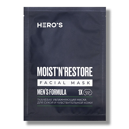 фото Маска hero's, для сухой и чувствительной кожи men's formula, 20 г