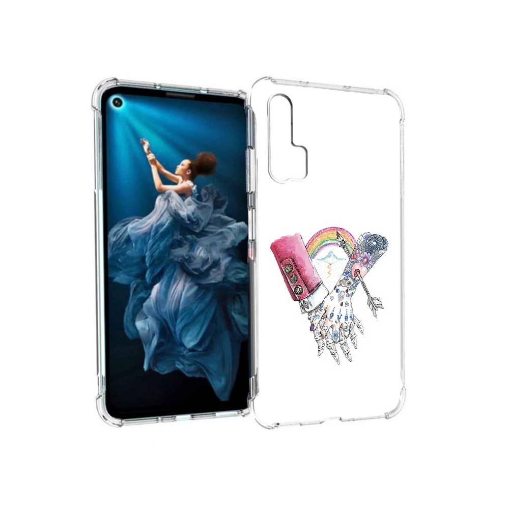 

Чехол MyPads Tocco для Honor 20 Pro абстракция руки в татуировках (PT129185.18.212), Прозрачный, Tocco