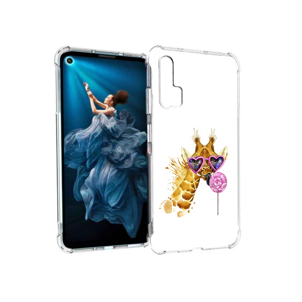 

Чехол MyPads Tocco для Honor 20 Pro акварельный жираф (PT129185.18.217), Прозрачный, Tocco