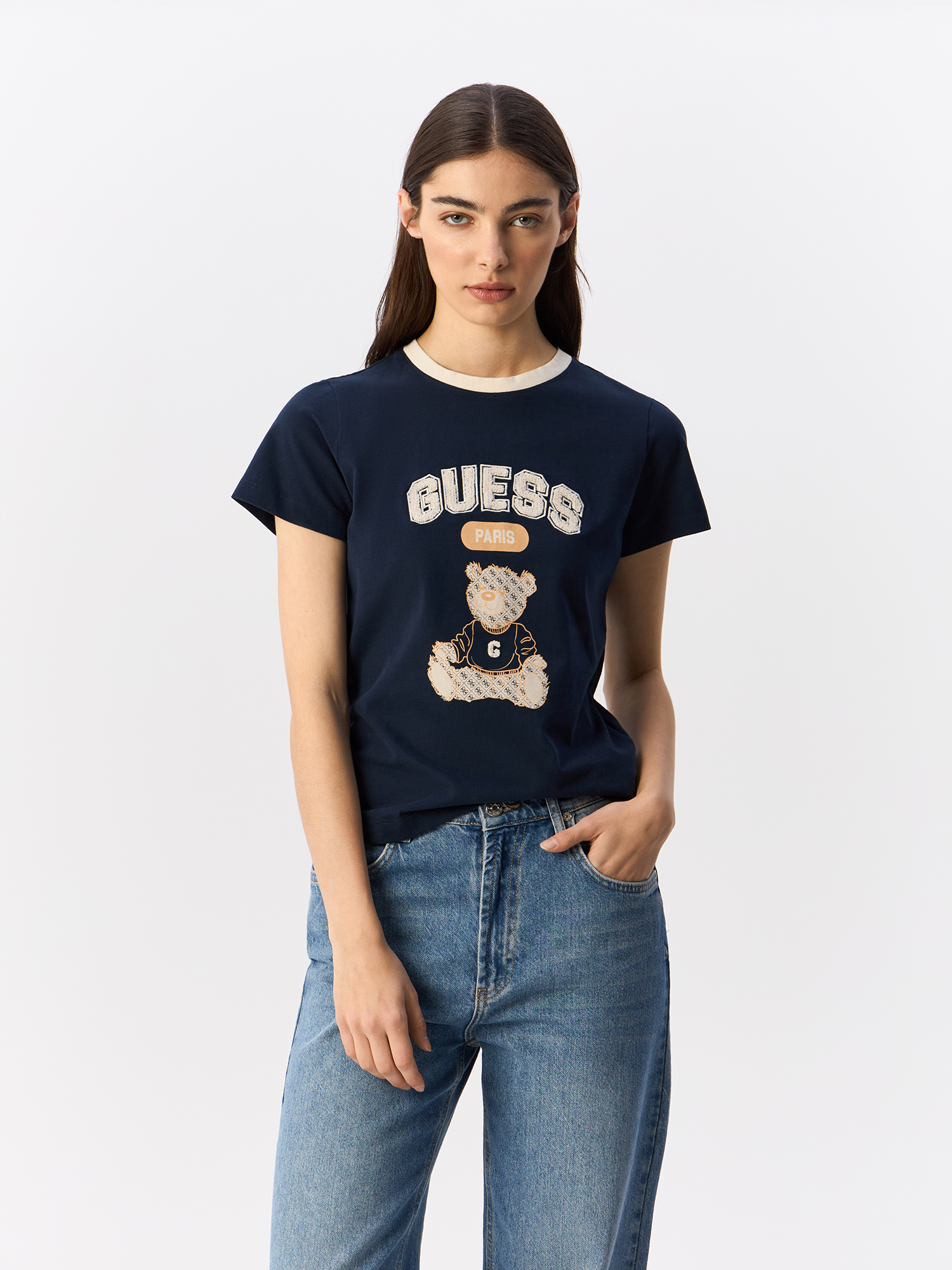 

Футболка женская Guess V4BI10KA260 синяя L, Синий, V4BI10KA260