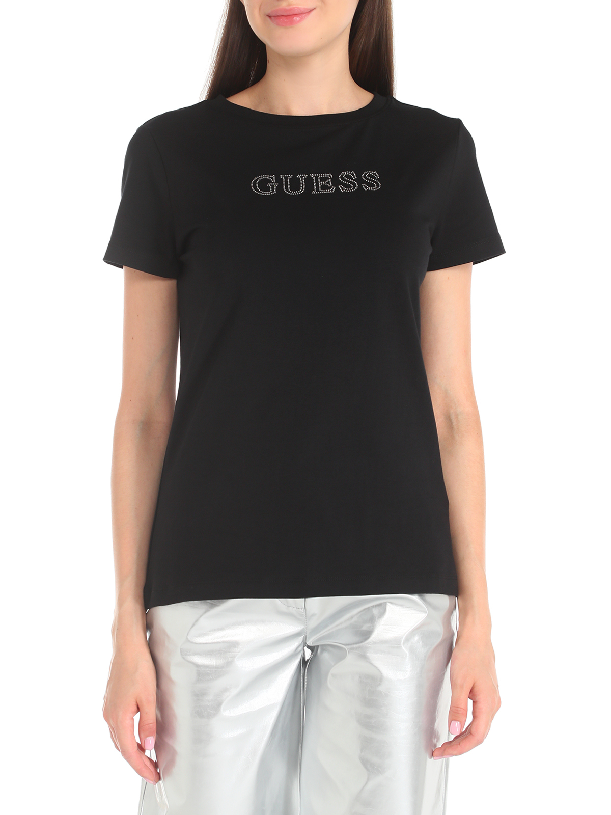 

Футболка женская Guess V3BI11J1314 черная L, Черный, V3BI11J1314