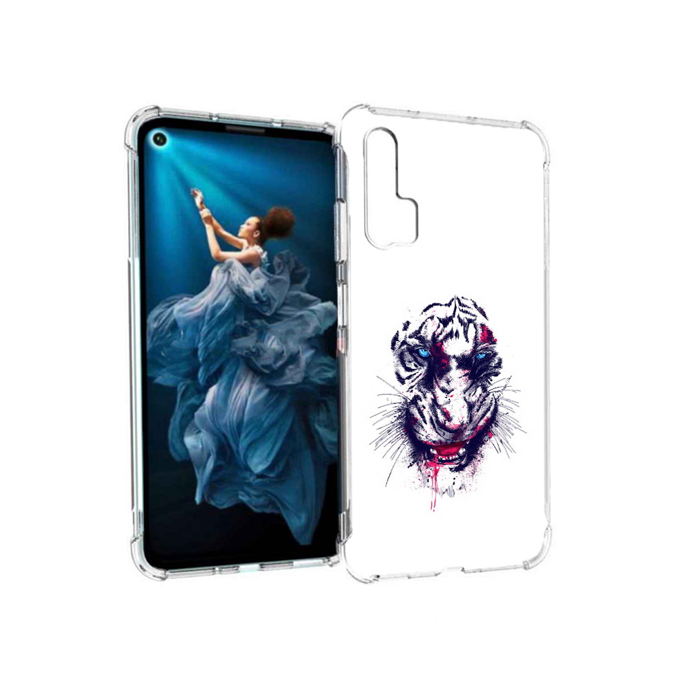 

Чехол MyPads Tocco для Honor 20 Pro безумный тигр (PT129185.18.228), Прозрачный, Tocco