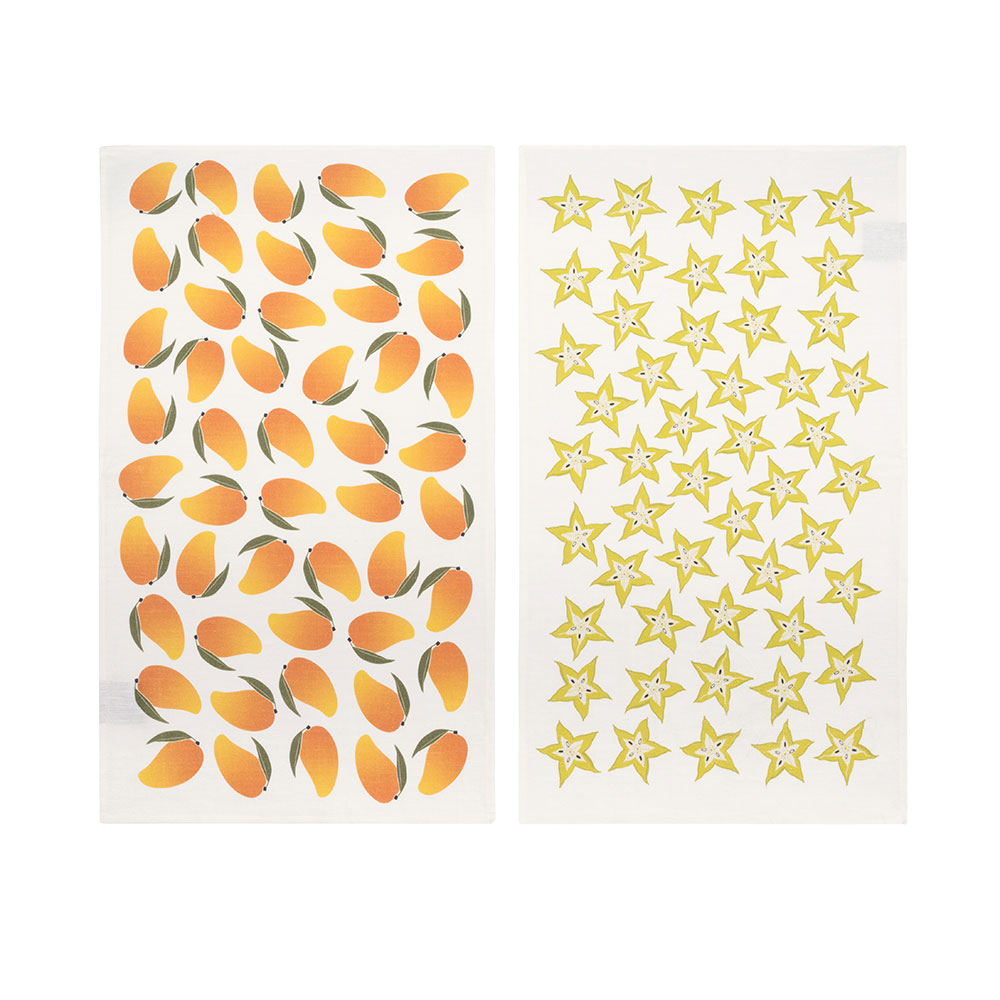 

Набор полотенец столовых BELLEHOME Mango/Star fruit 40х70 см 50% хлопок 50% лен, Разноцветный