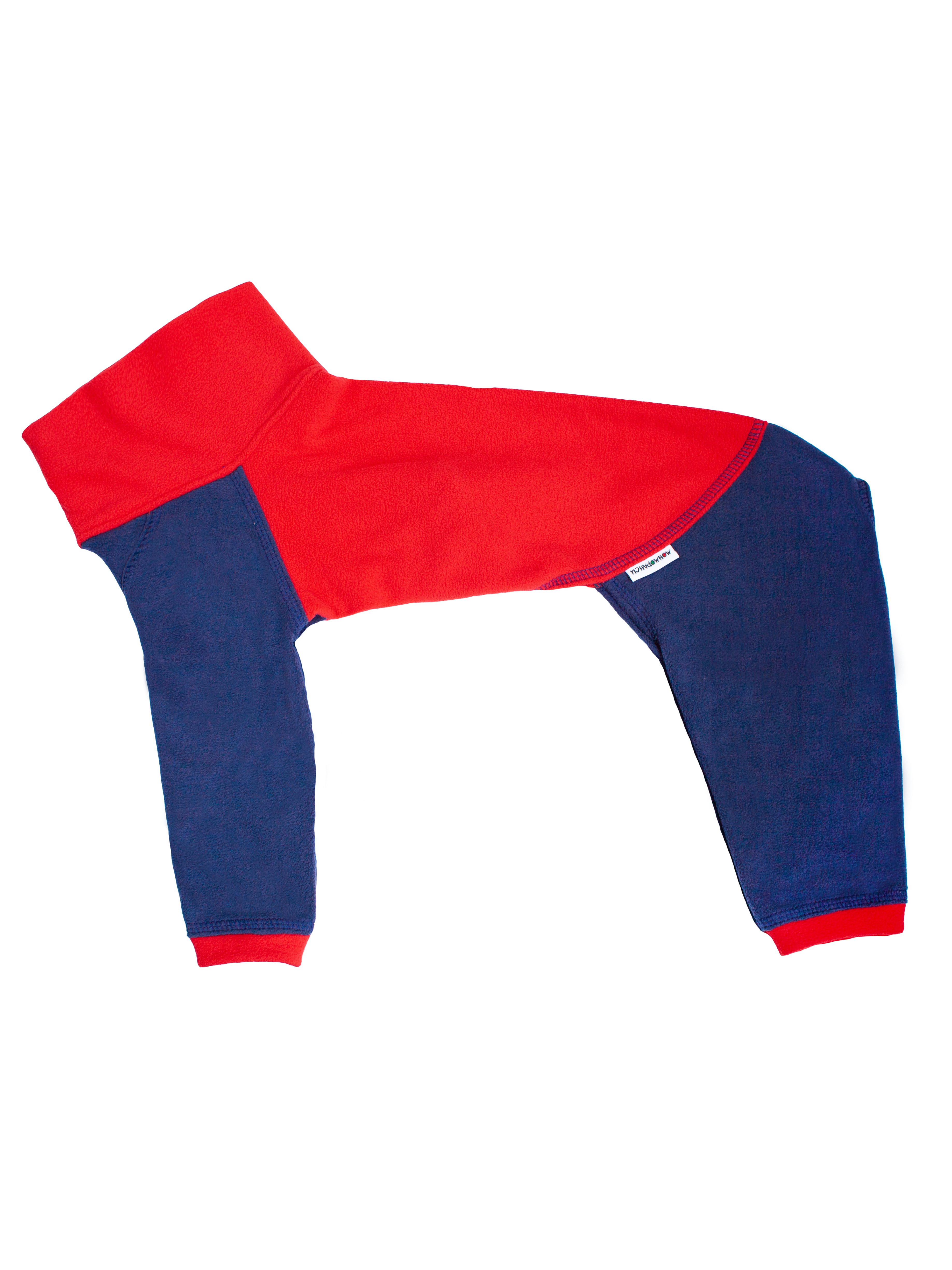 Флисовый комбинезон для собак, цвет красно-синий, размер М1